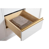 Vanity Art 60 in. W x 22 in. D x 34 in. H Double Sink Bathroom Vanity in White with Engineered Marble Top
