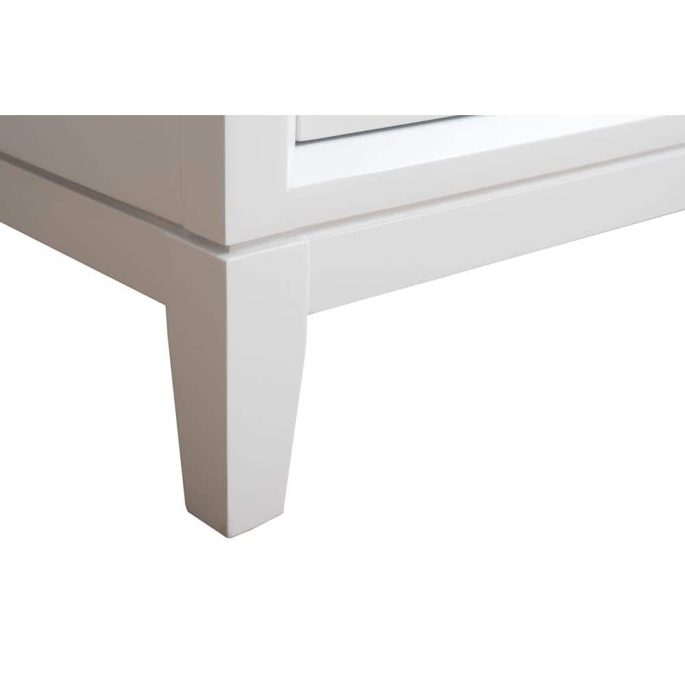 Vanity Art 60 in. W x 22 in. D x 34 in. H Double Sink Bathroom Vanity in White with Engineered Marble Top