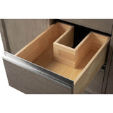 Vanity Art 60 in. W x 22 in. D x 34 in. H Single Sink Bathroom Vanity in Driftwood Gray with Engineered Marble Top