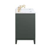 Vanity Art 72 in. W x 22 in. D x 34 in. H Double Sink Bathroom Vanity in Vintage Green with Engineered Marble Top
