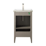 Vanity Art 20 in. W x 15.8 in D x 34 in. H Single Sink Bathroom Vanity Cabinet in Driftwood Gray with Ceramic Top