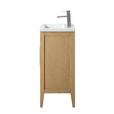 Vanity Art 20 in. W x 15.8 in D x 34 in. H Single Sink Bathroom Vanity Cabinet in Natural Oak with Ceramic Top in White