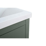 Vanity Art 20 in. W x 15.8 in D x 34 in. H Single Sink Bathroom Vanity Cabinet in Vintage Green with Ceramic Top