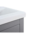 Vanity Art 24 in. W x 18.5 in D x 34 in. H Single Sink Bathroom Vanity Cabinet in Cashmere Gray with Ceramic Top