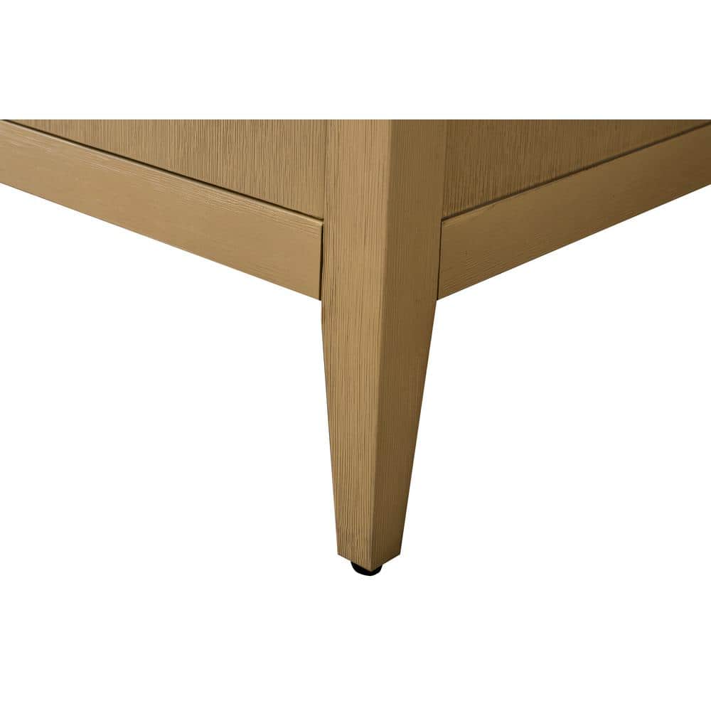 Vanity Art 24 in. W x 18.5 in D x 34 in. H Single Sink Bathroom Vanity Cabinet in Natural Oak with Ceramic Top