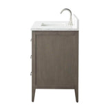 Vanity Art 36 in. W x 22 in. D x 34 in. H Single Sink Bathroom Vanity Cabinet in Driftwood Gray with Engineered Marble Top