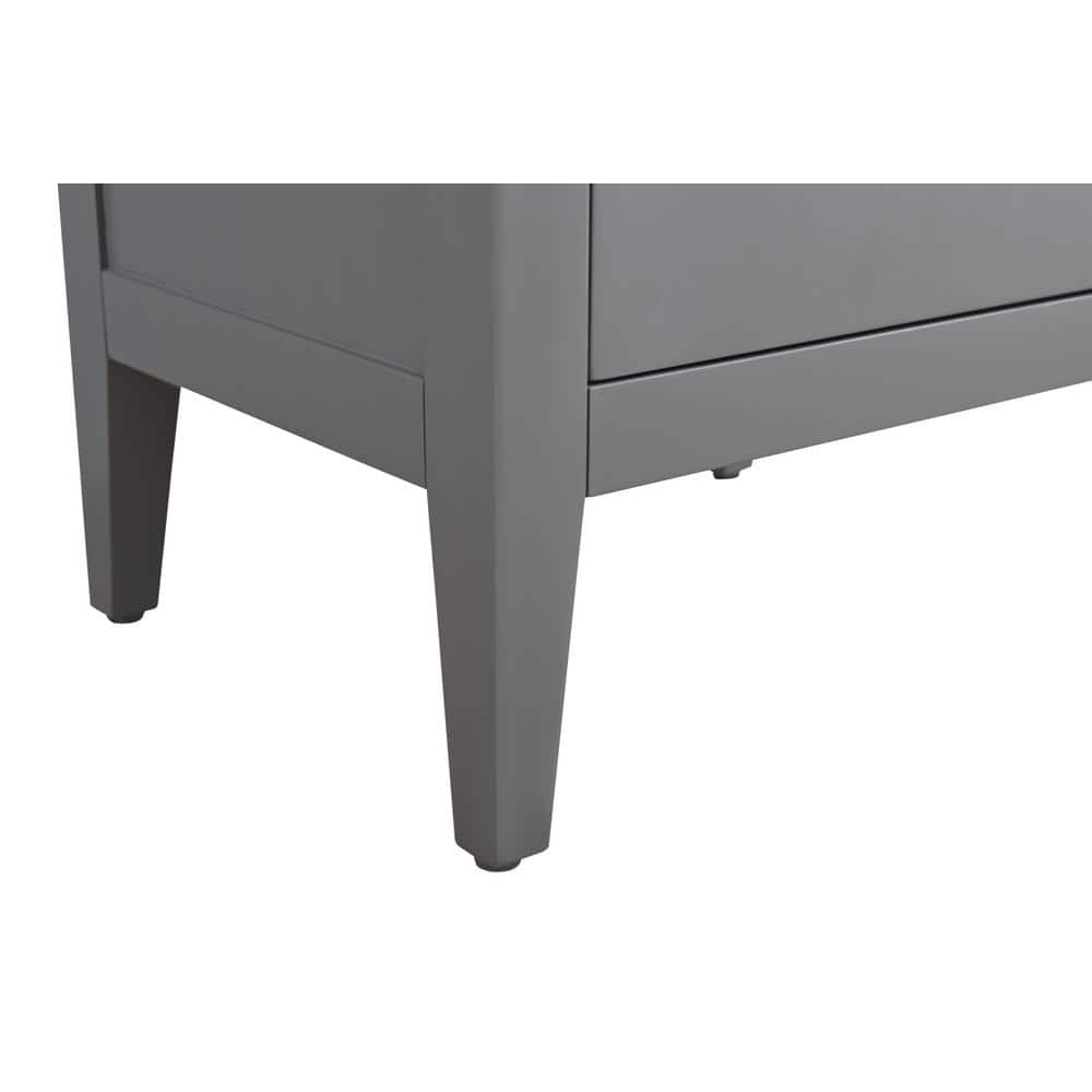 Vanity Art 42 in. W x 22 in. D x 34 in. H Single Sink Bathroom Vanity Cabinet in Cashmere Gray with Engineered Marble Top