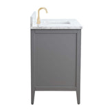 Vanity Art 42 in. W x 22 in. D x 34 in. H Single Sink Bathroom Vanity Cabinet in Cashmere Gray with Engineered Marble Top