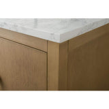 Vanity Art 42 in. W x 22 in. D x 34 in. H Single Sink Bathroom Vanity Cabinet in Natural Oak with Engineered Marble Top