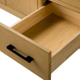 Vanity Art 42 in. W x 22 in. D x 34 in. H Single-Sink Bathroom Vanity in Natural Oak with Engineered Marble Top in Arabescato White