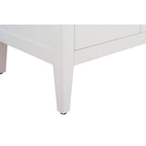 Vanity Art 48 in. W x 22 in. D x 34 in. H Single Sink Bathroom Vanity Cabinet in White with Engineered Marble Top