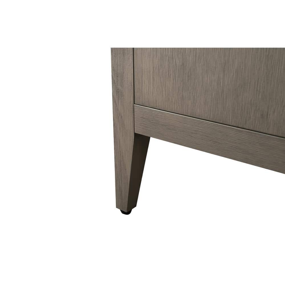 Vanity Art 72 in. W x 22 in. D x 34 in. H Double-Sink Bath Vanity Driftwood Gray with Engineered Marble Top in in Arabescato White
