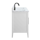Vanity Art 72 in. W x 22 in. D x 34 in. H Double Sink Bathroom Vanity Cabinet in White with Engineered Marble Top
