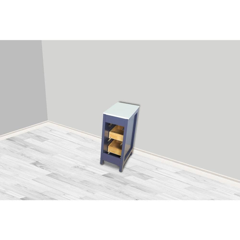 Vanity Art 12 in. W x 18 in. D x 33.5 in. H Bath Vanity Cabinet without Top in Blue