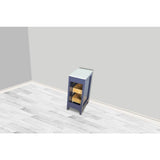 Vanity Art 12 in. W x 18 in. D x 33.5 in. H Bath Vanity Cabinet without Top in Blue