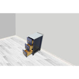 Vanity Art 12 in. W x 18 in. D x 33.5 in. H Bath Vanity Cabinet without Top in Blue