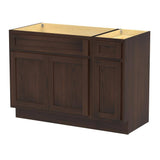 Vanity Art 51 in. W x 21 in. D x 32.5 in. H Bath Vanity Cabinet without Top in Brown