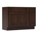 Vanity Art 51 in. W x 21 in. D x 32.5 in. H Bath Vanity Cabinet without Top in Brown