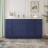 Vanity Art 60 in. W x 21 in. D x 32.5 in. H Bath Vanity Cabinet without Top in Blue