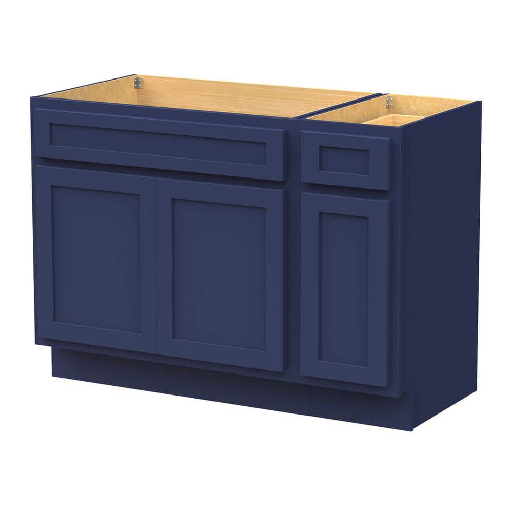 Vanity Art 42 in. W x 21 in. D x 32.5 in. H Bath Vanity Cabinet without Top in Blue