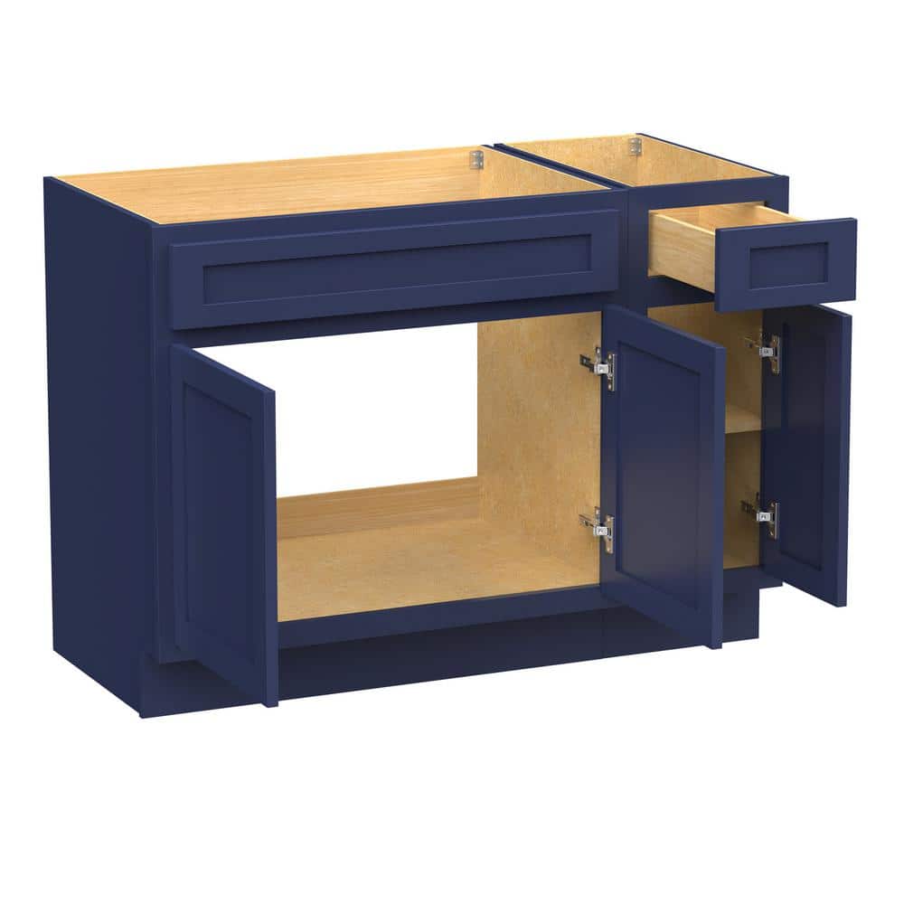Vanity Art 42 in. W x 21 in. D x 32.5 in. H Bath Vanity Cabinet without Top in Blue
