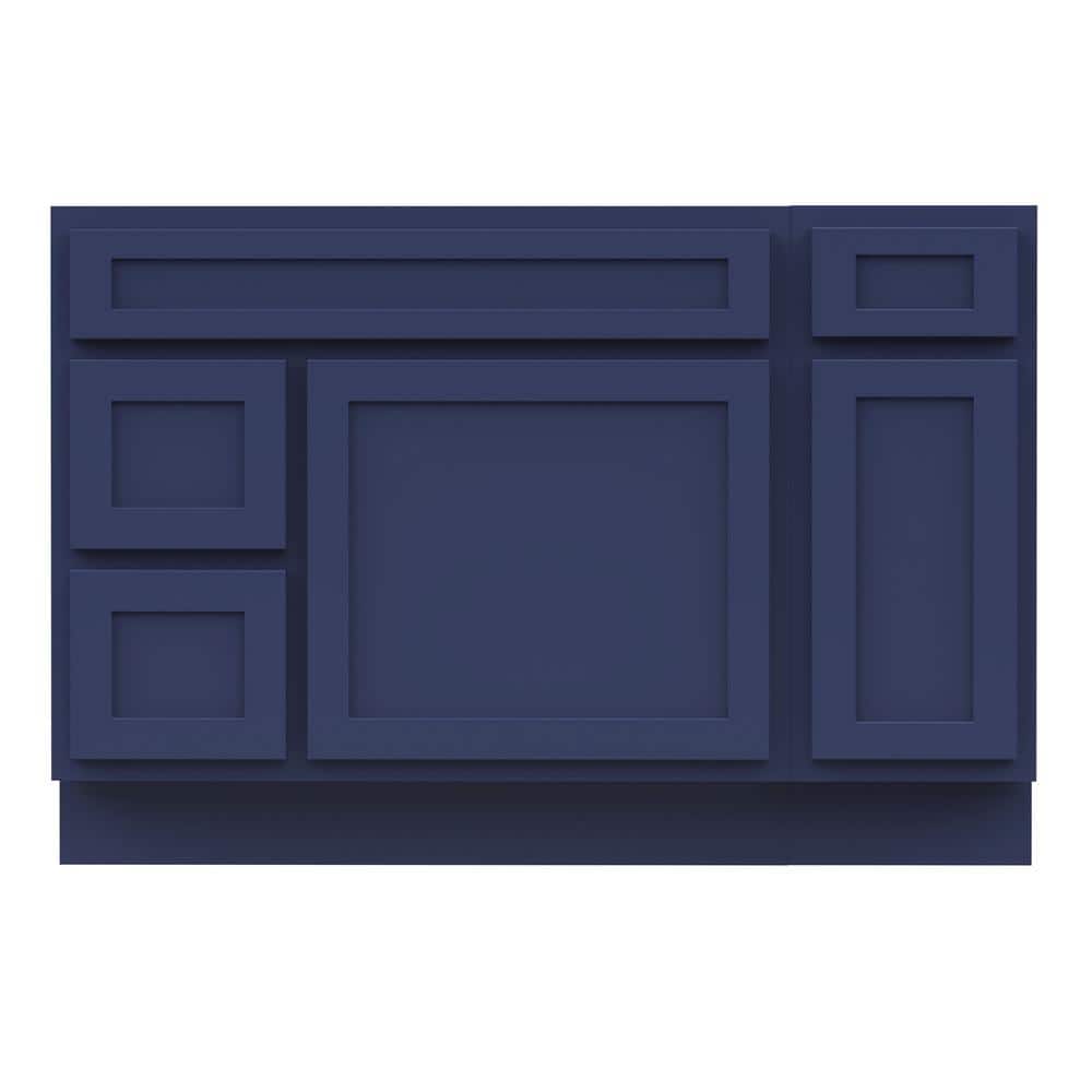 Vanity Art 48 in. W x 21 in. D x 32.5 in. H Bath Vanity Cabinet without Top in Blue