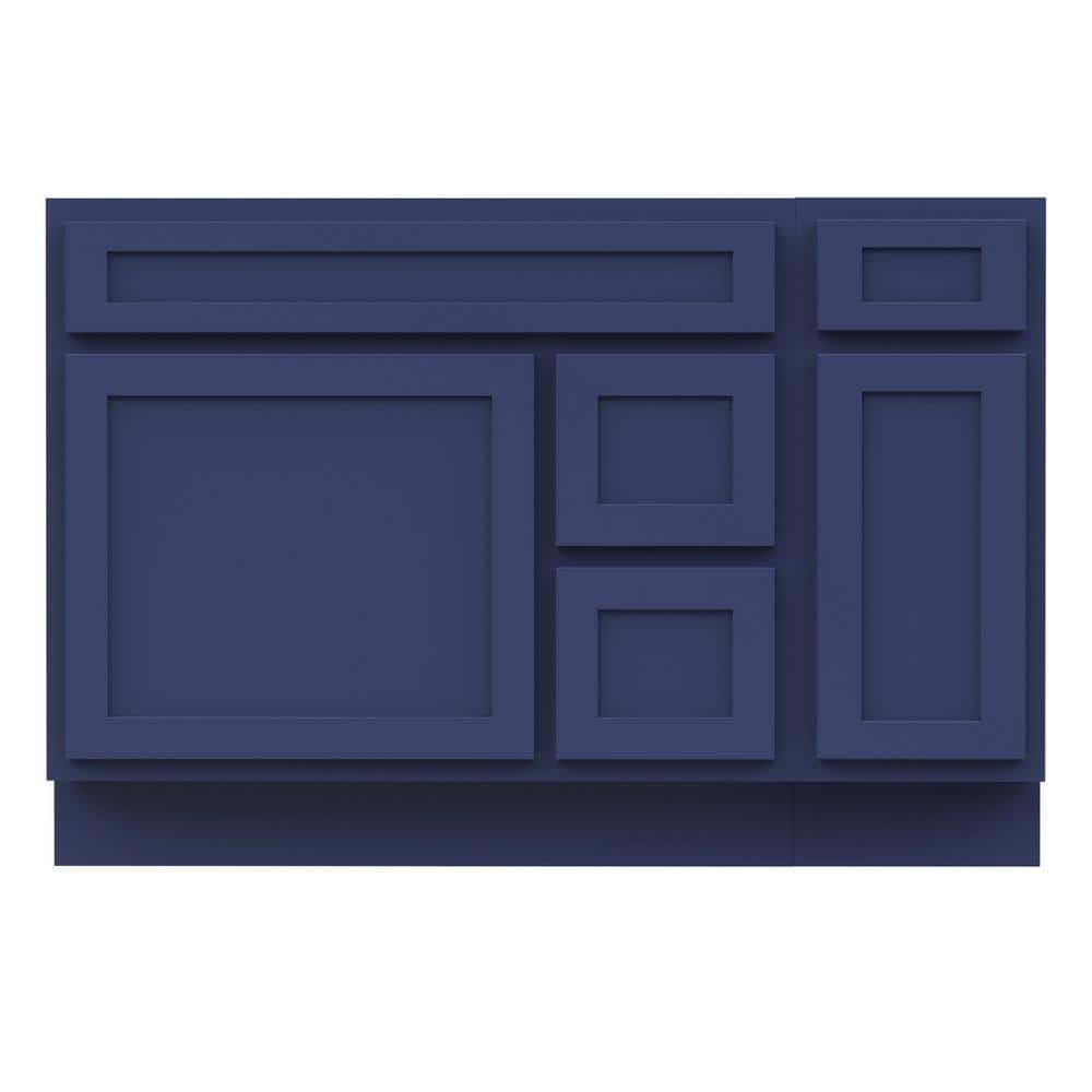 Vanity Art 48 in. W x 21 in. D x 32.5 in. H Bath Vanity Cabinet without Top in Blue