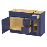 Vanity Art 48 in. W x 21 in. D x 32.5 in. H Bath Vanity Cabinet without Top in Blue