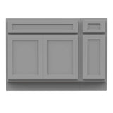 Vanity Art 42 in. W x 21 in. D x 32.5 in. H Bath Vanity Cabinet without Top in Gray