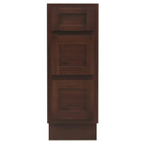 Vanity Art 12 in. W x 21 in. D x 32.5 in. H 3-Drawers Bath Vanity Cabinet Only in Brown
