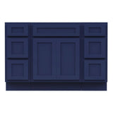 Vanity Art 54 in. W x 21 in. D x 32.5 in. H Bath Vanity Cabinet without Top in Blue