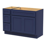 Vanity Art 42 in. W x 21 in. D x 32.5 in. H Bath Vanity Cabinet without Top in Blue