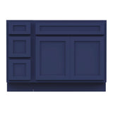 Vanity Art 42 in. W x 21 in. D x 32.5 in. H Bath Vanity Cabinet without Top in Blue