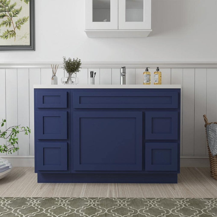 Vanity Art 48 in. W x 21 in. D x 32.5 in. H Bath Vanity Cabinet without Top in Blue