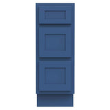 Vanity Art 12 in. W x 21 in. D x 32.5 in. H 3-Drawers Bath Vanity Cabinet without Top in Blue