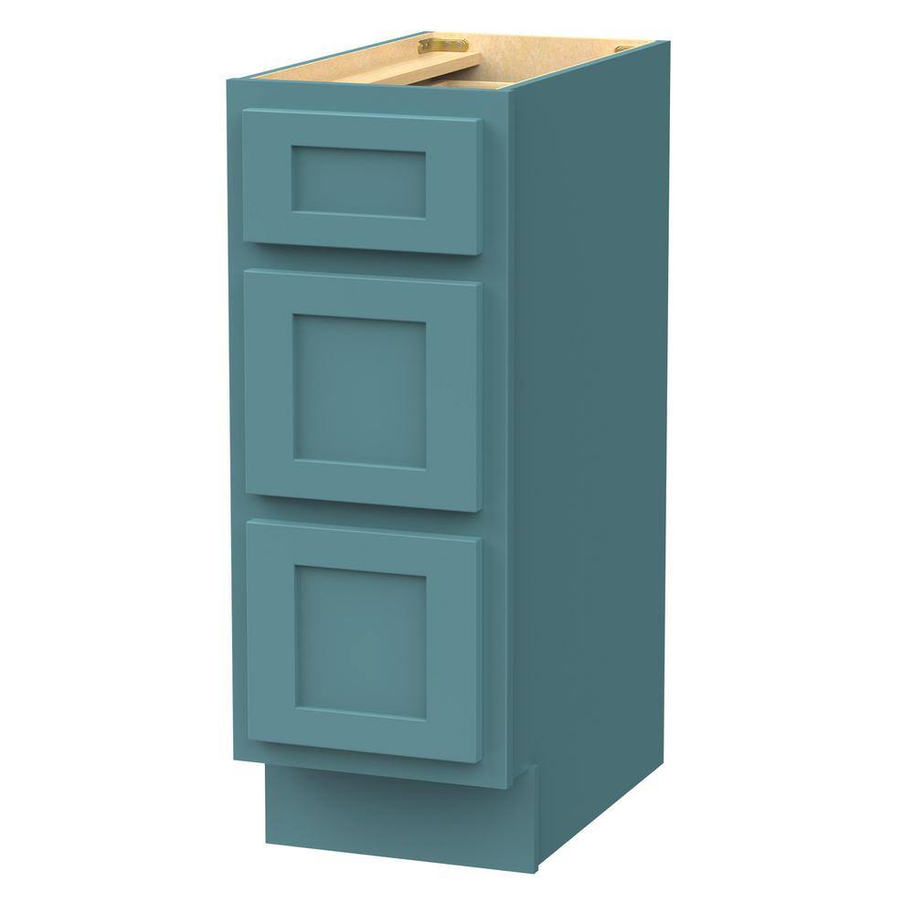 Vanity Art 12 in. W x 21 in. D x 32.5 in. H 3-Drawer Bath Vanity Cabinet Only in Sea Green
