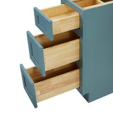 Vanity Art 12 in. W x 21 in. D x 32.5 in. H 3-Drawer Bath Vanity Cabinet Only in Sea Green