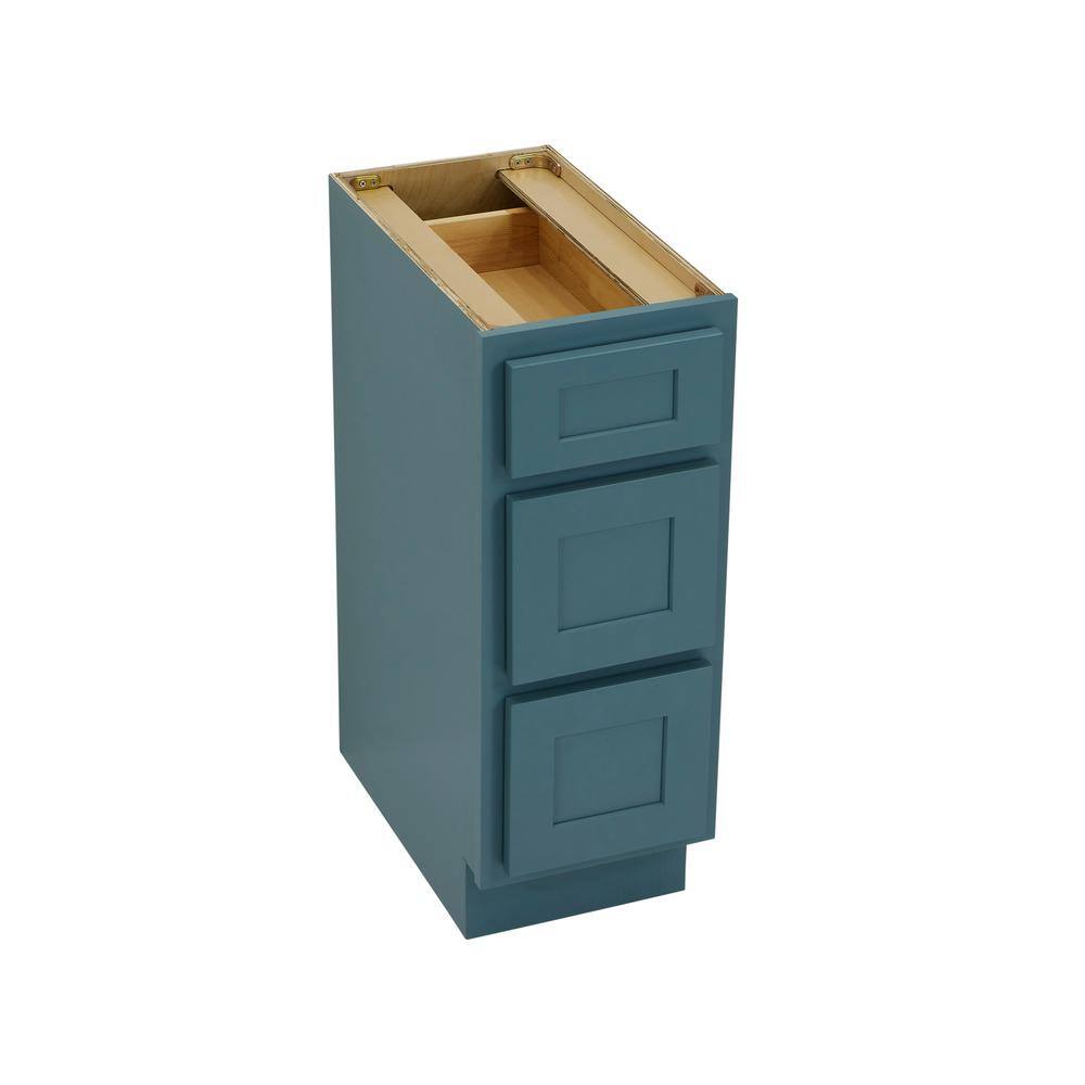 Vanity Art 12 in. W x 21 in. D x 32.5 in. H 3-Drawer Bath Vanity Cabinet Only in Sea Green