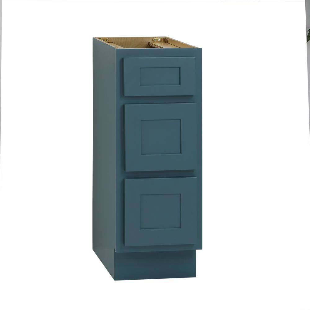 Vanity Art 12 in. W x 21 in. D x 32.5 in. H 3-Drawer Bath Vanity Cabinet Only in Sea Green