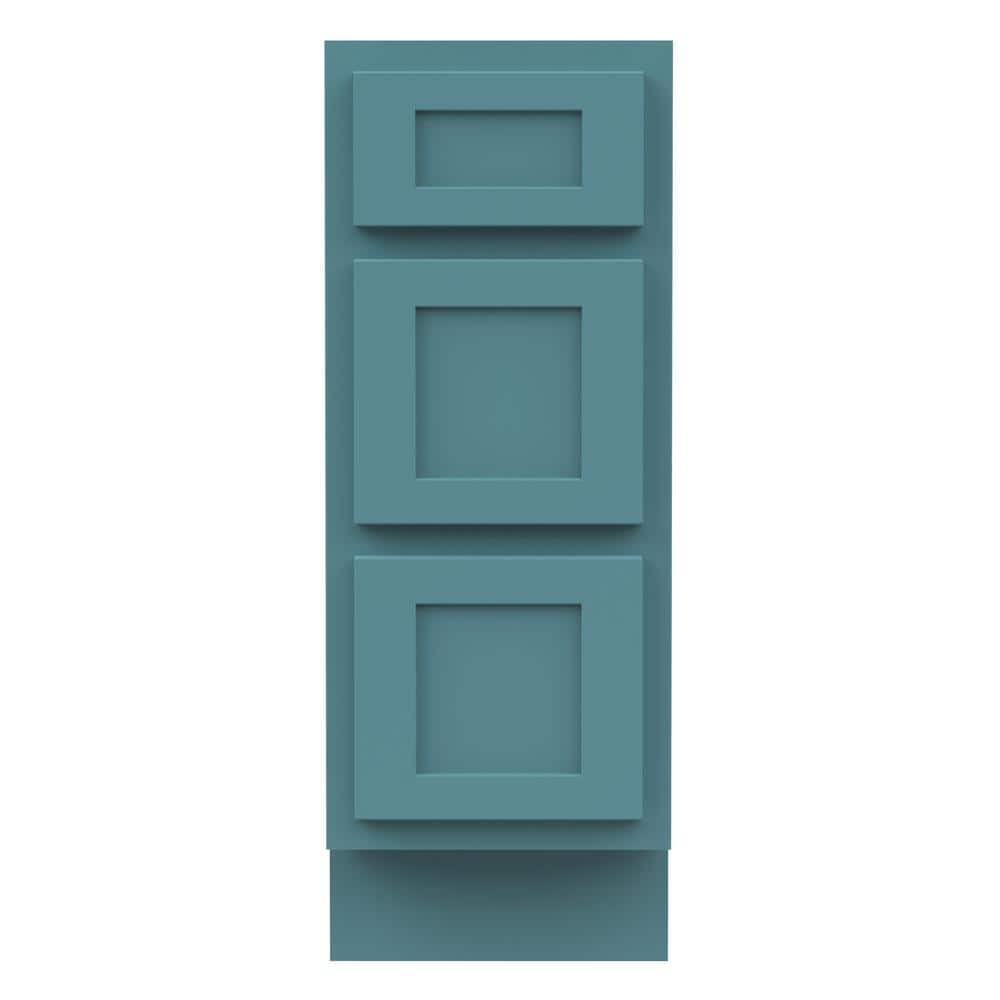 Vanity Art 12 in. W x 21 in. D x 32.5 in. H 3-Drawer Bath Vanity Cabinet Only in Sea Green