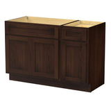 Vanity Art 54 in. W x 21 in. D x 32.5 in. H Bath Vanity Cabinet without Top in Brown