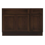 Vanity Art 54 in. W x 21 in. D x 32.5 in. H Bath Vanity Cabinet without Top in Brown