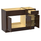 Vanity Art 54 in. W x 21 in. D x 32.5 in. H Bath Vanity Cabinet without Top in Brown