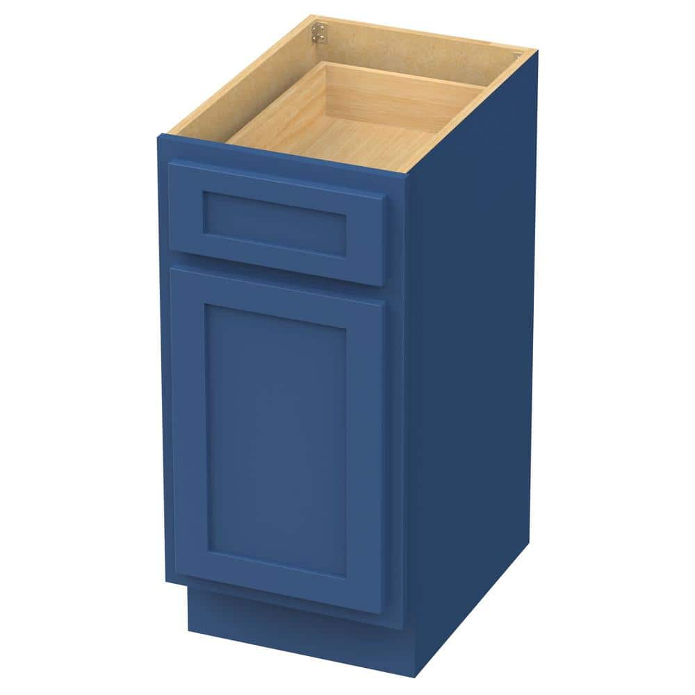 Vanity Art 15 in. W x 21 in. D x 32.5 in. H 1-Drawer Bath Vanity Cabinet without Top in Blue