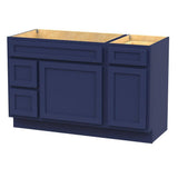 Vanity Art 51 in. W x 21 in. D x 32.5 in. H Bath Vanity Cabinet without Top in Blue