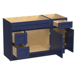 Vanity Art 51 in. W x 21 in. D x 32.5 in. H Bath Vanity Cabinet without Top in Blue