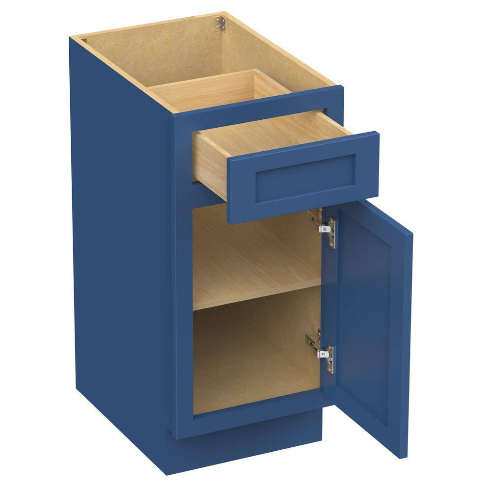 Vanity Art 15 in. W x 21 in. D x 32.5 in. H 1-Drawer Bath Vanity Cabinet without Top in Blue
