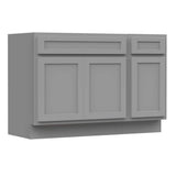 Vanity Art 51 in. W x 21 in. D x 32.5 in. H Bath Vanity Cabinet without Top in Gray
