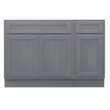 Vanity Art 51 in. W x 21 in. D x 32.5 in. H Bath Vanity Cabinet without Top in Silver