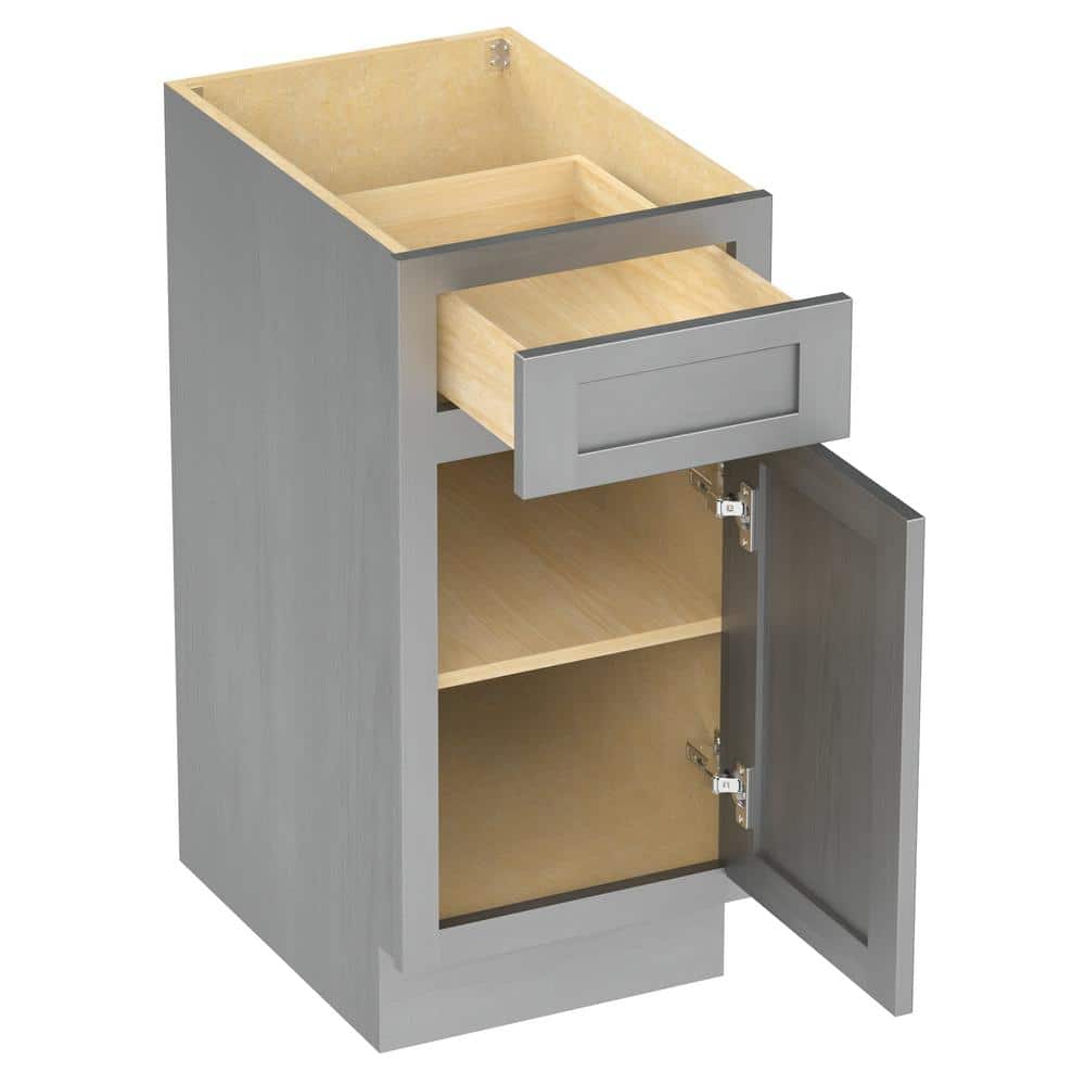 Vanity Art 15 in. W x 21 in. D x 32.5 in. H 1-Drawer Bath Vanity Cabinet without Top in Silver